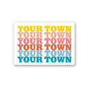 Rock Scissor Paper - Personalized City Ceramic Magnet - Supergraphics Repeat: Autumn (10)-2