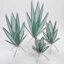 3D Stained Glass Snake Plant Desktop Sculpture: Large-1