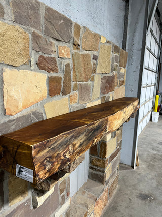 Live Edge Bois D' Arc Fireplace Mantel