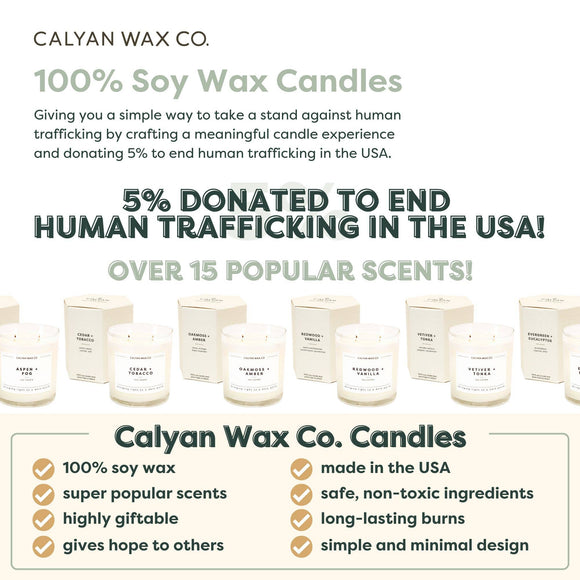Calyan Wax Co. - Home + Holiday - Glass Tumbler Soy Candle