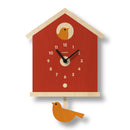 Popclox - Birdhouse Pendulum Clock - Wood: Green-3