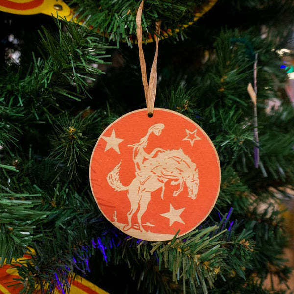 Hatch Show Print - Bronco Wooden Ornament