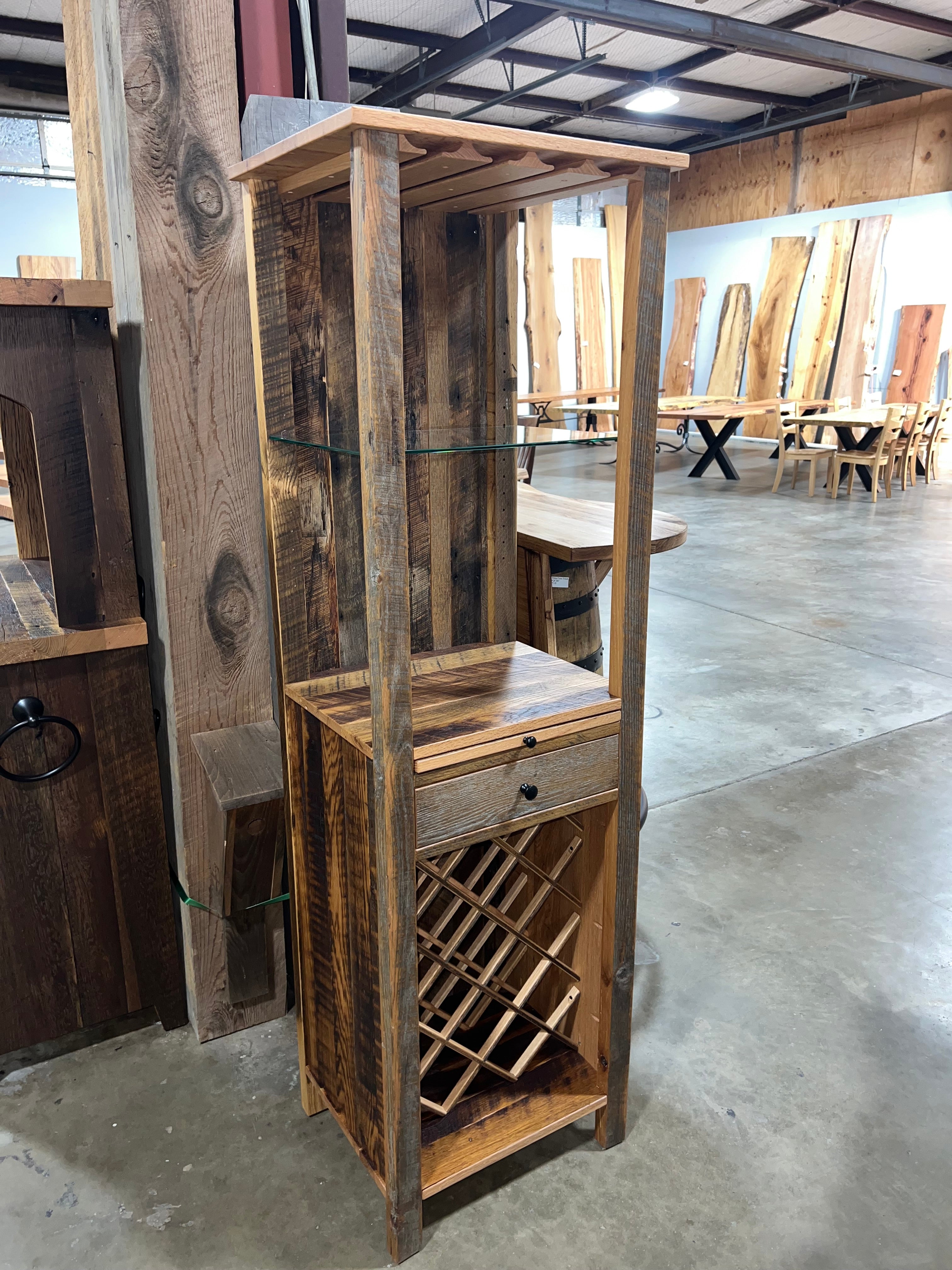 Reclaimed Wine Tower