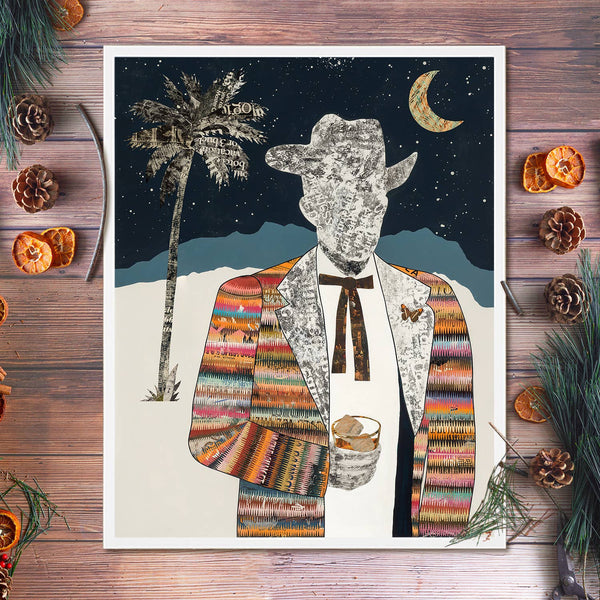 Dolan Geiman - Art Print | Faceless Cowboy Wall Art | TWILIGHT COCKTAIL: Unframed / 16 x 20