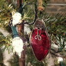Lost & Found Design - Stained glass vintage bulb ornament: Green-5