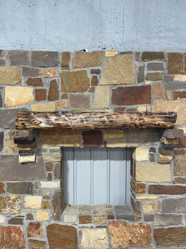 Live Edge Walnut Fireplace Mantel