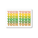 Rock Scissor Paper - Personalized City Ceramic Magnet - Supergraphics Repeat: Cool (02)-5