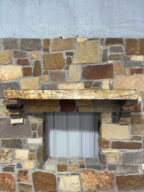 Live Edge Walnut Fireplace Mantel