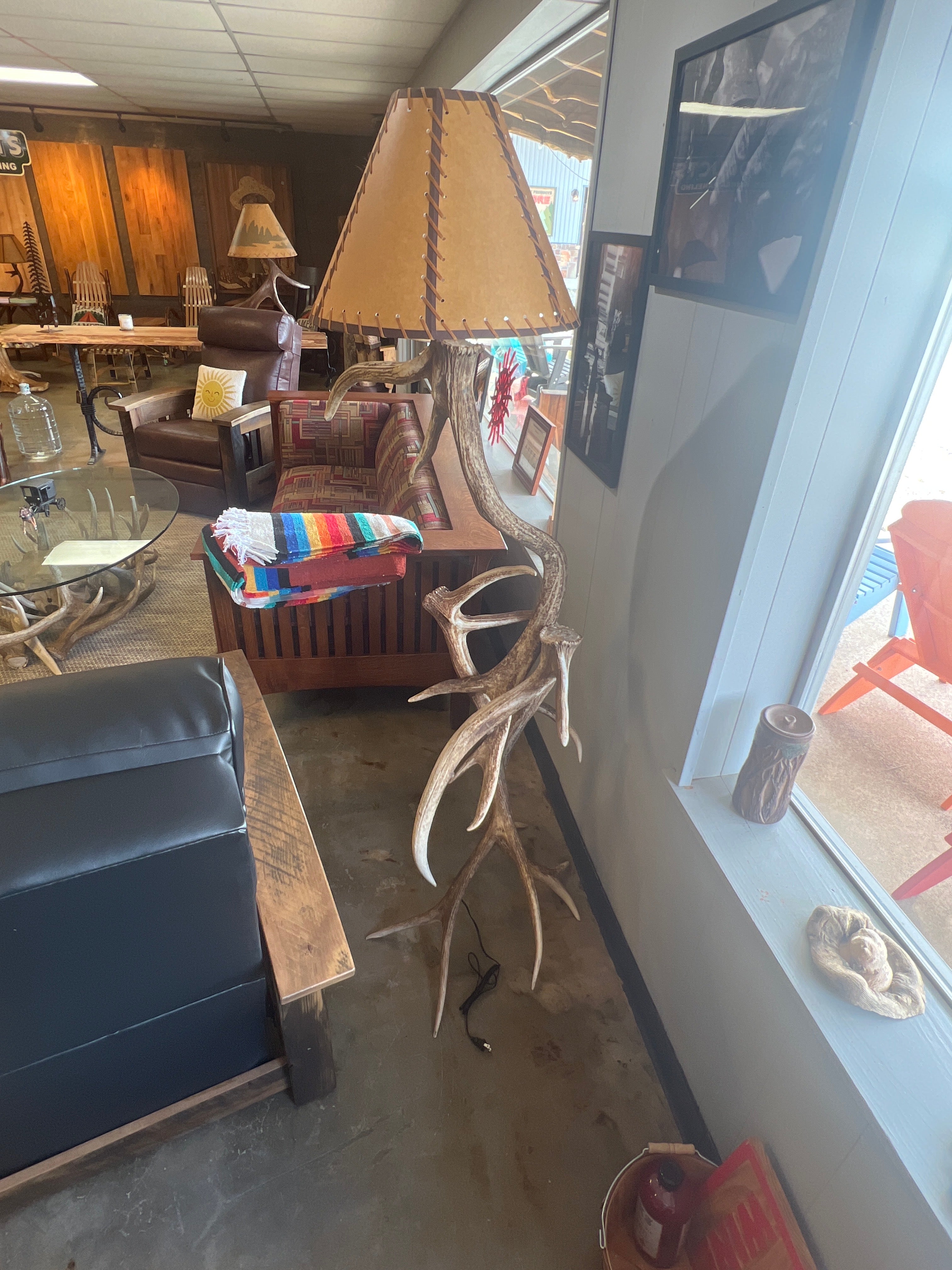 Elk Antler Floor Lamp