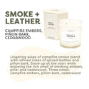 Smoke + Leather - Glass Tumbler Soy Candle