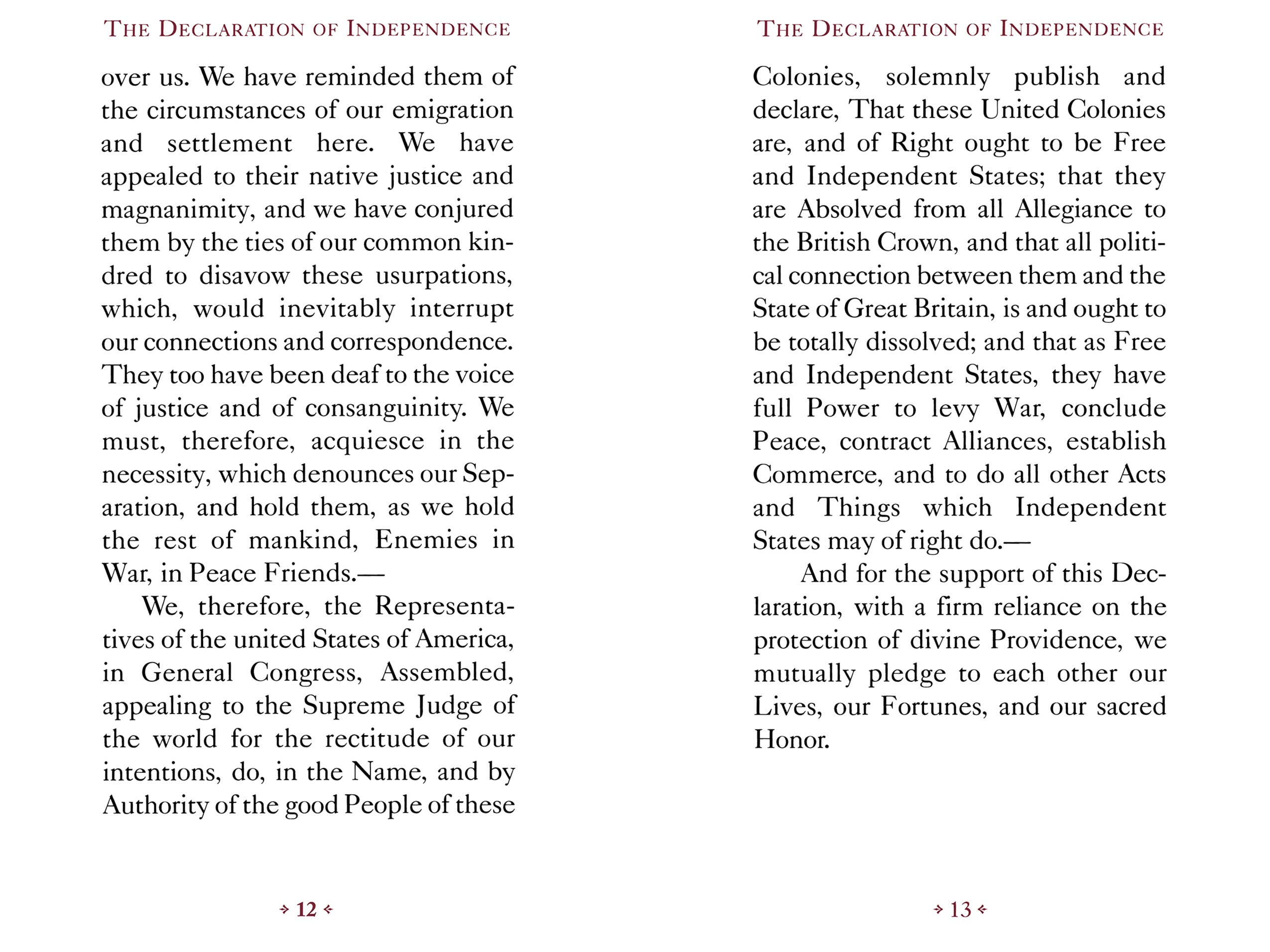 Applewood Books - The Declaration of Independence