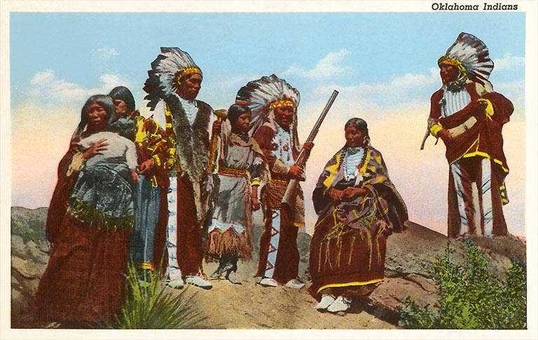 Found Image Press - Postcard OK-62 Oklahoma Indians