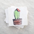 Lace, Grace & Peonies Marble Coasters - Watercolor Cactus Marble Coaster-1