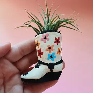 Buy flower-pop-western-boot Mini Air Plant Planters