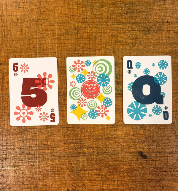 Hatch Show Print - Colorful Playing Cards: Traditional - Hearts/Spades/Clubs/Diamonds