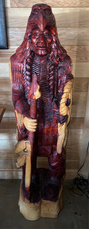 Indian W/Eagle Headdress and Spear-1