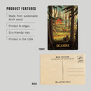 Lantern Press - WOOD POSTCARD Oklahoma, Slip Away, Cabin With Wildlife-3