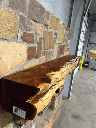 Live Edge Cedar Fireplace Mantel