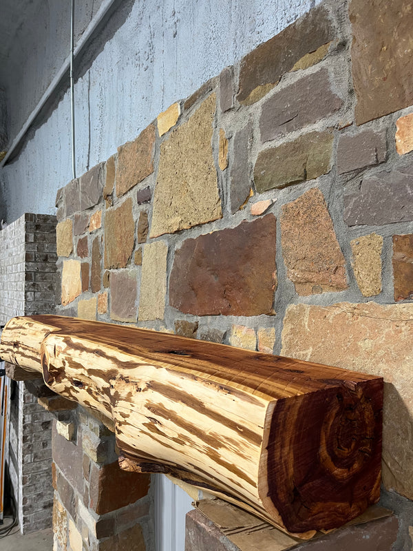 Live Edge Cedar Fireplace Mantel