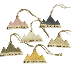 Mountain Bound Pottery - Customizable Mountain Ornaments- MADE TO ORDER: Green - 0