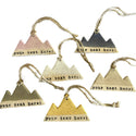 Mountain Bound Pottery - Customizable Mountain Ornaments- MADE TO ORDER: Green