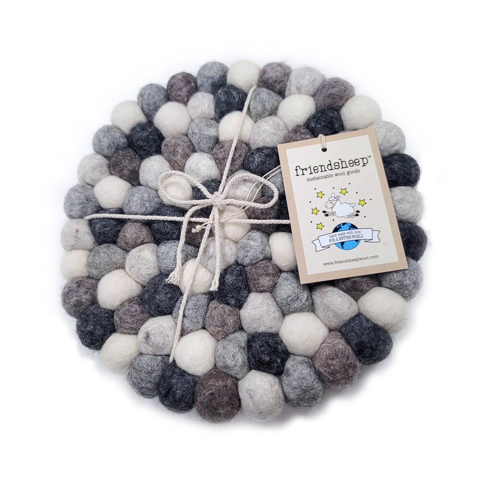 Friendsheep - Stone Eco Coasters and Trivets: Set of 4 - Eco Coasters - 0
