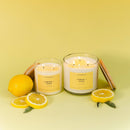 Calyan Wax Co. - Lemon + Sage - Glass Tumbler Soy Candle-3