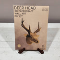 PAPERCRAFT WORLD - Gold Deer Head PaperCraft Origami Wall Art