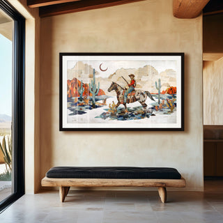 Dolan Geiman - Art Print | Wrangler Wall Art | NIGHT SCOUT: Unframed / 24 X 42