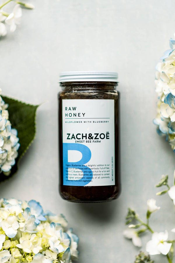 Zach & Zoe Sweet Bee Farm - Wildflower Honey with Blueberry 16oz