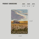 Lantern Press - WOOD POSTCARD Oklahoma, Wheat Field and Shack-5