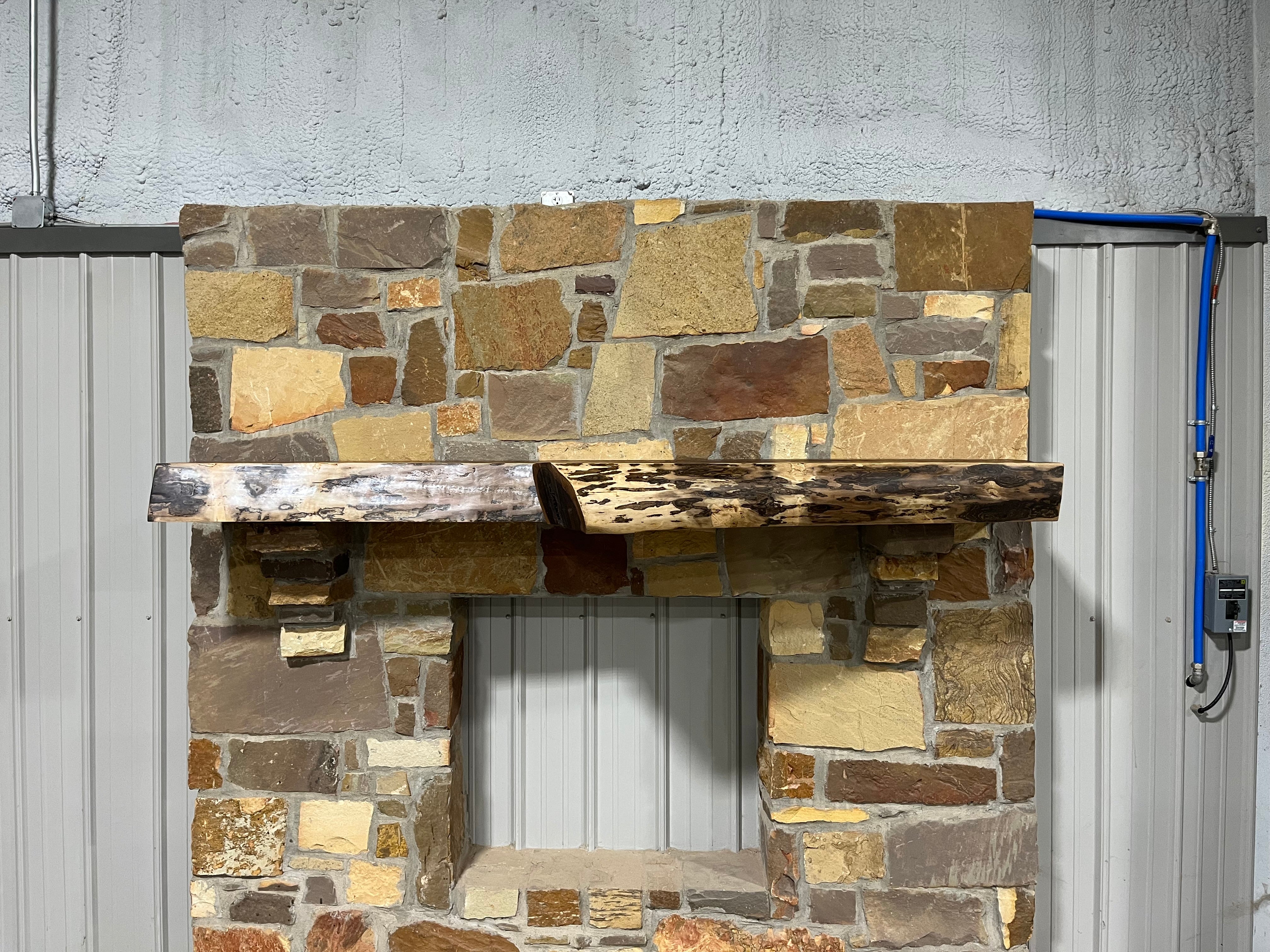 Live Edge Walnut Fireplace Mantel