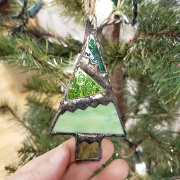 Lost & Found Design - Stained glass tree ornament: Tree A