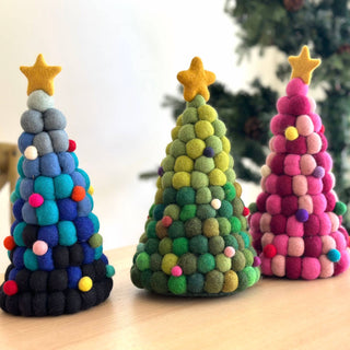 Deer Harbour Design - Felt Ball Christmas Tree: Green