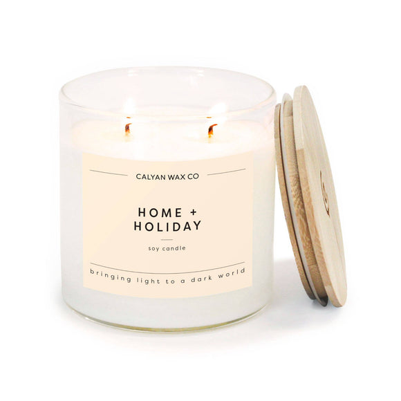 Calyan Wax Co. - Home + Holiday - Clear Glass Tumbler Soy Candle