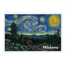 Lantern Press - PREMIUM POSTCARDS Oklahoma, Starry Night, Bigfoot-1