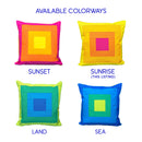 Dirtsa Studio - Outdoor Pillow Cover in "Sunrise" Colorway: Outer Case Only-3