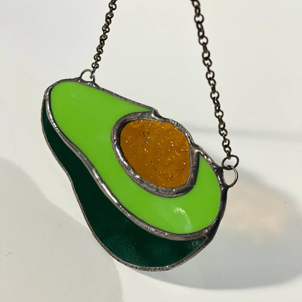 Samara Designs Studio - Stained Glass Avocado Suncatcher