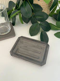 Left Corner Goods - Cement Stone Soap Dish: Sage green