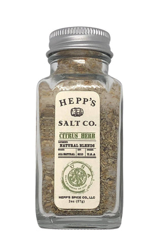 Citrus Herb Sea Salt: 2.5 oz French Jar