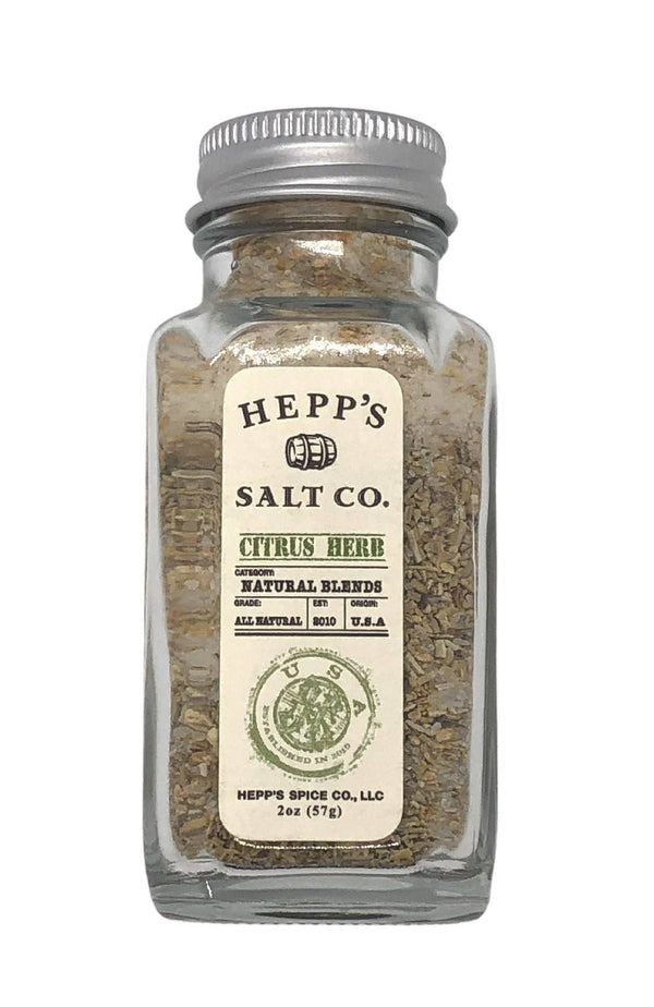 Citrus Herb Sea Salt: 2.5 oz French Jar