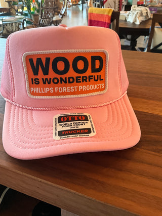 Wood is Wonderful Light Pink Hat