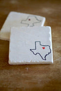 Lace, Grace & Peonies Marble Coasters - Texas Marble Coaster