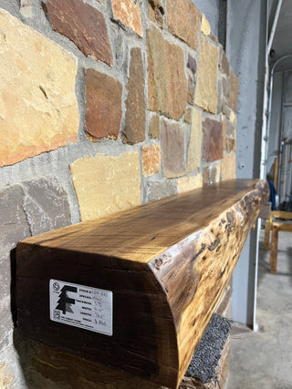 Live Edge Walnut Fireplace Mantel