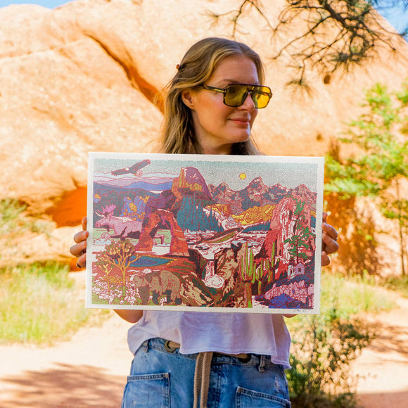 Caroline Clark - National Parks Collage: 12"x18"