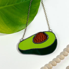 Samara Designs Studio - Stained Glass Avocado Suncatcher - 0
