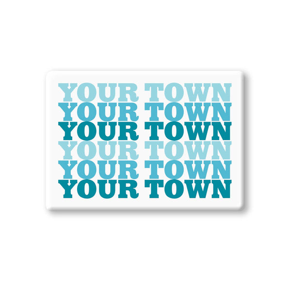 Rock Scissor Paper - Personalized City Ceramic Magnet - Supergraphics Repeat: Autumn (10)