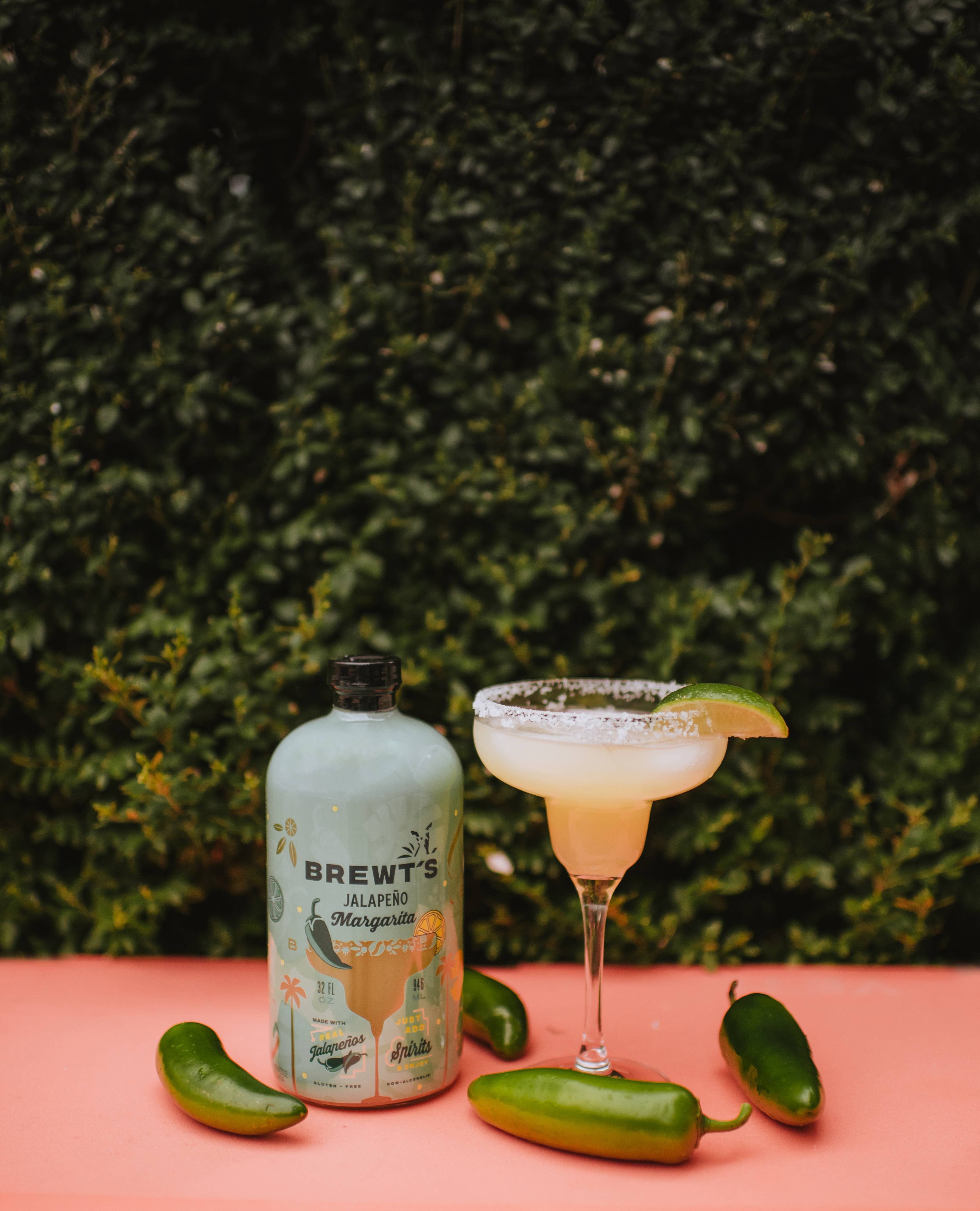 Brewt's Cocktail Mixers & Hot Sauces - Jalapeño Margarita | Spicy & Premium Cocktail Mixer 32 OZ - 0