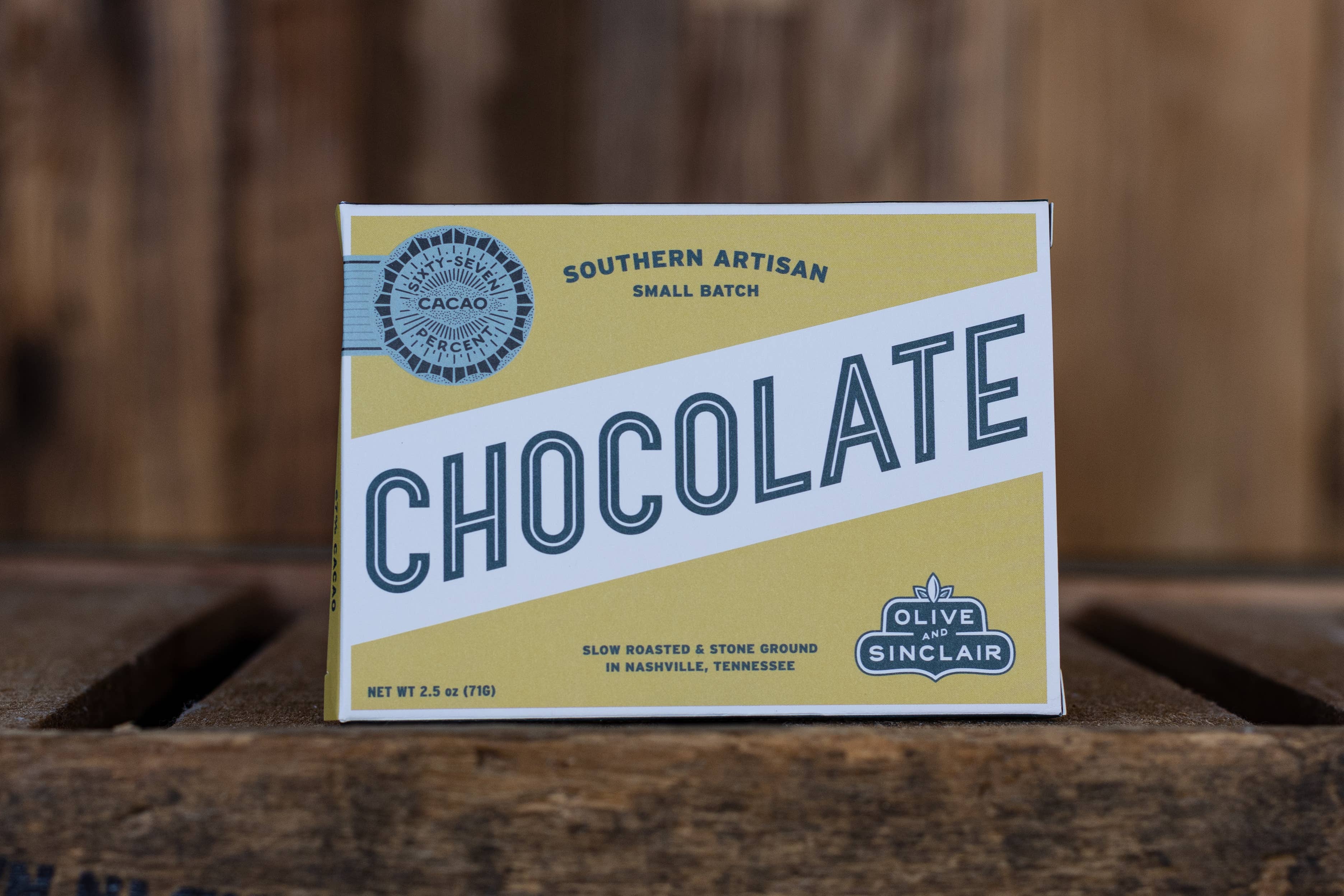 Olive & Sinclair Chocolate - 67% Dark Chocolate Bar
