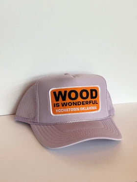 Wood Is Wonderful Hochatown OK Lavender Otto Trucker Hat